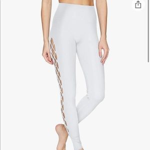 Alo Yoga White Interlace Leggings